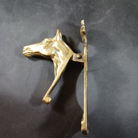Vintage Brass Horse Head Door Knocker - Picture 4 of 9